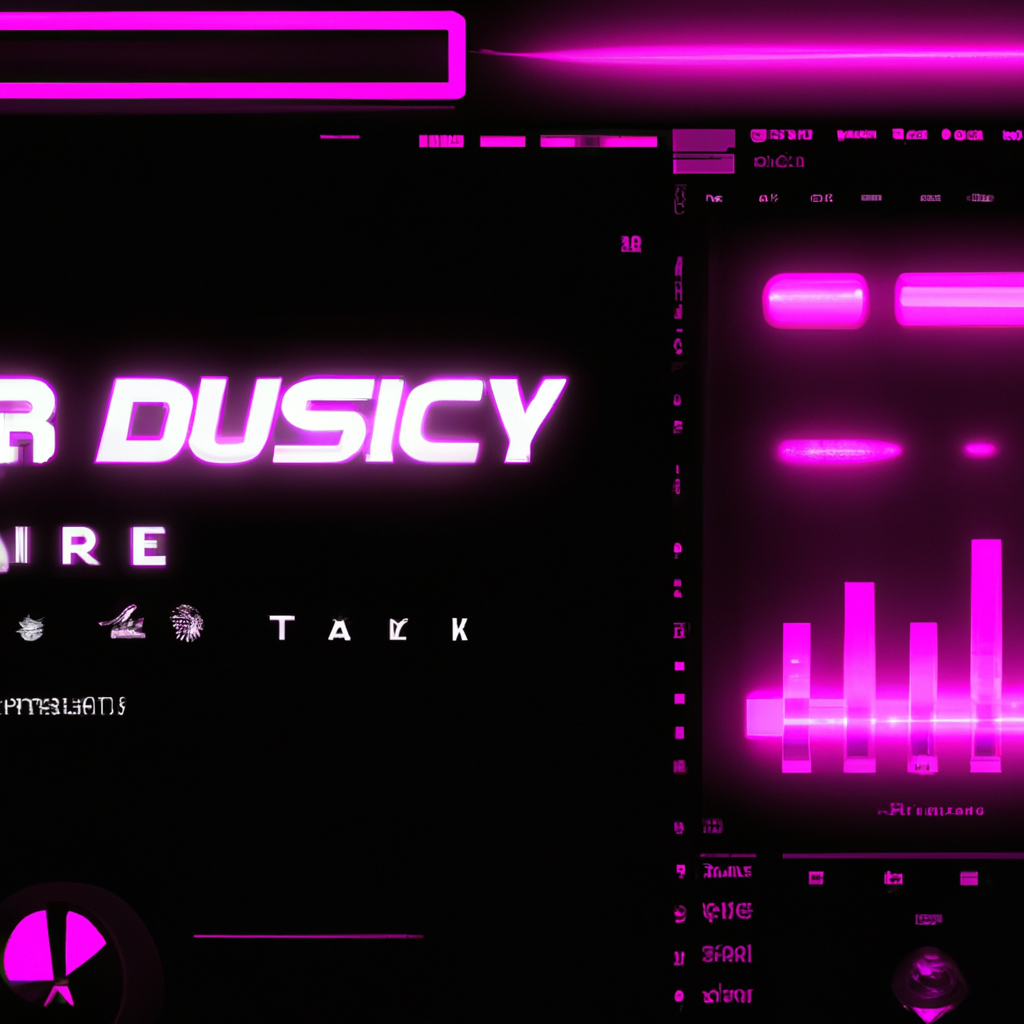 Hero: Nocturne Forge interface with neon meters and sampler